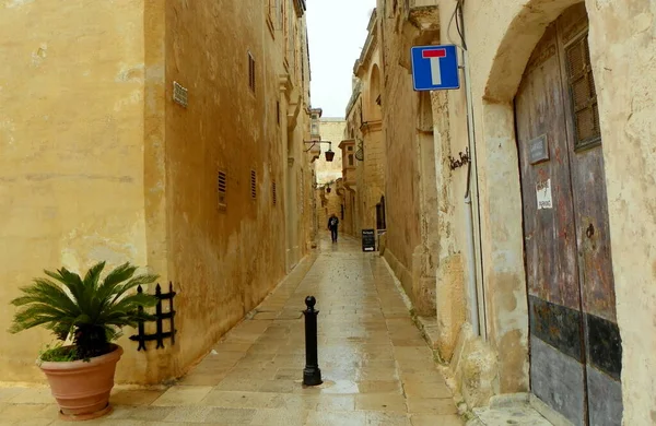 Malta Mdina Fortifications Mdina Streets Ancient City — Zdjęcie stockowe