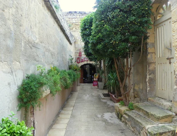 Malta Mdina Fortifications Mdina Entrance Bacchus Restaurant — Foto de Stock