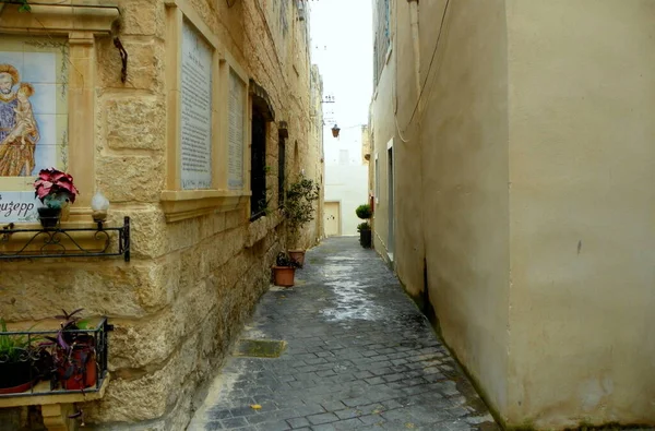 Мальта Рабат Улицы Древнего Города — стоковое фото