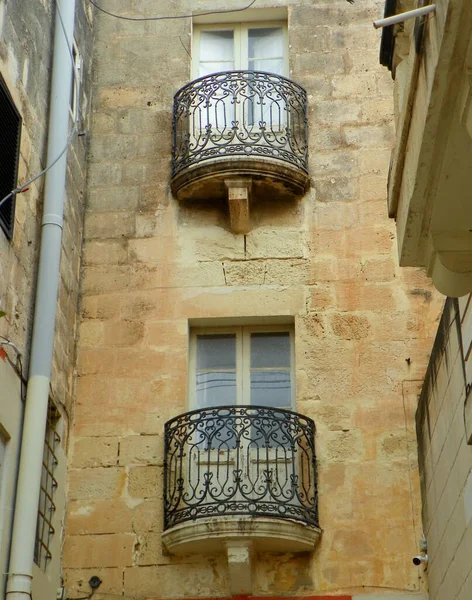 Malta Rabat Two Balconies — Stock Photo, Image