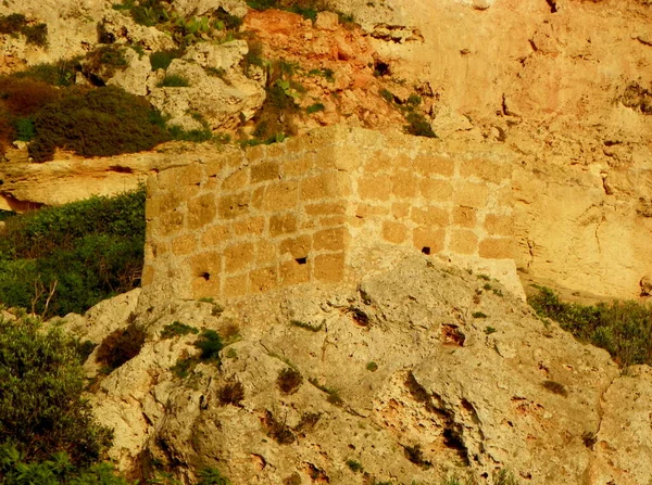 Malta Dingli Cliffs Triq Panoramika Stone Tower — Stockfoto