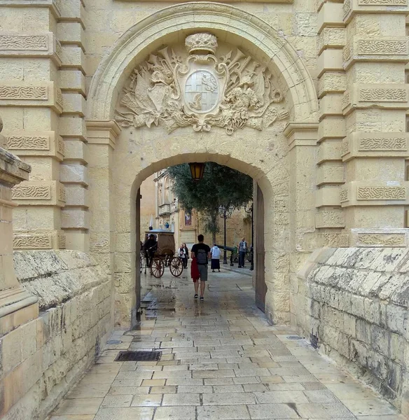 Malta Mdina Mdina Gate — Zdjęcie stockowe