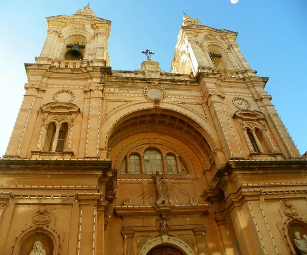 Malta Sliema Facade Parish Church Stella Maris — Stockfoto