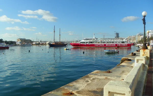 Malta Sliema Waters Marsamxett Harbour — Zdjęcie stockowe