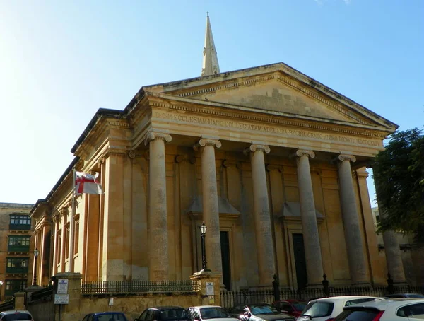 Malta Valletta Independence Square Pro Cathedral Collegiate Church Saint Paul — Foto de Stock