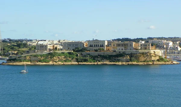 Malta Valletta View Villa Bighi Kalkara Monument Unknown Soldier — Fotografia de Stock