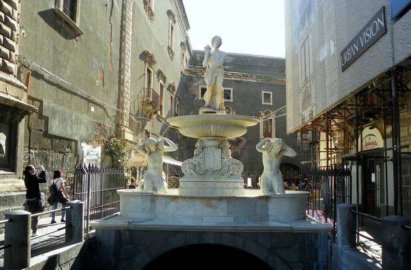 Italy Sicily Catania Fontana Dell Amenano — Fotografia de Stock