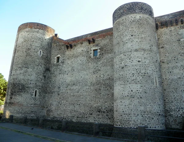 Italy Sicily Catania Piazza Federico Svevia Castello Ursino — Stockfoto