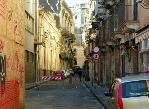 Italy Sicily Catania Streets City — Photo