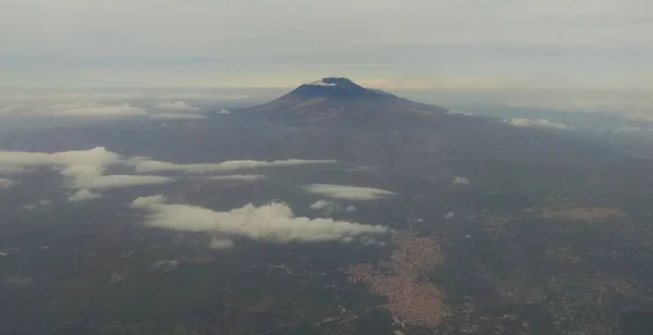 Italy Sicily View Etna Plane Catania Athens — стокове фото