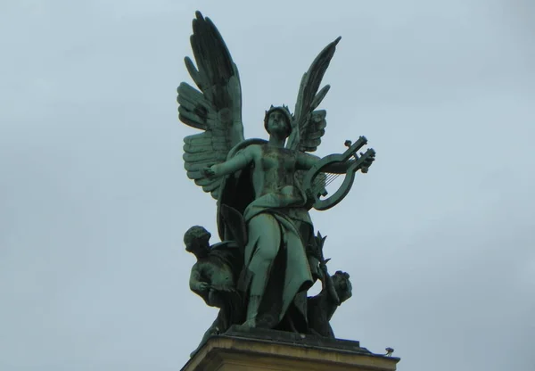 Ukraine Lviv Theatre Opera Ballet Sculpture Music Roof Theater — ストック写真