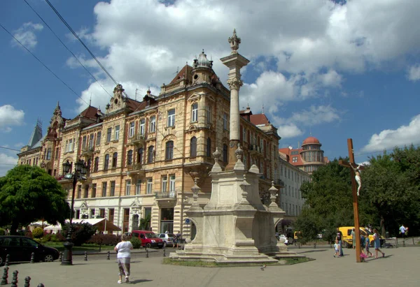 Ukraine Lviv Cathedral Square Column John Dukla — Stok fotoğraf