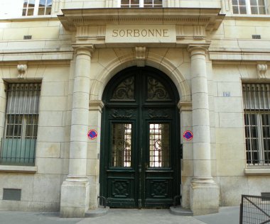 France, Paris, Rue de la Sorbonne, Sorbonne, entrance to the university building