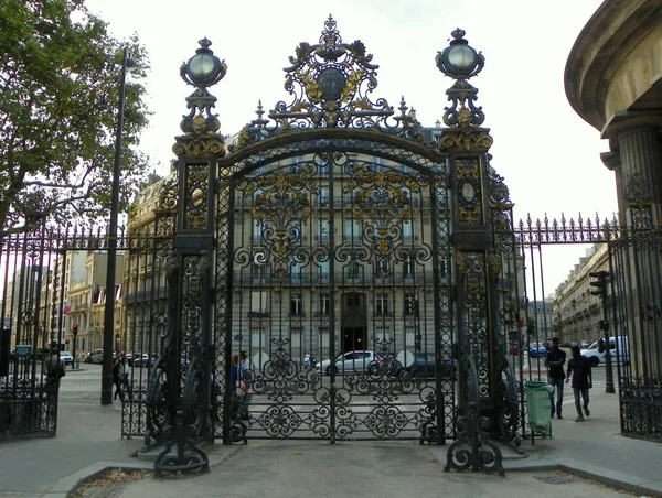 Francie Paříž Park Monceau Železná Vrata Vchodu Parku — Stock fotografie