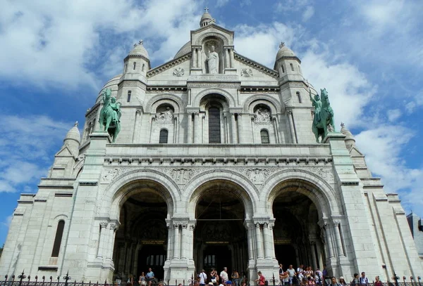 Francia París Rue Azais Fachada Basílica Del Sagrado Corazón Sacre — Foto de Stock