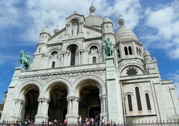 France Paris Rue Chevalier Barre Basilica Sacred Heart Sacre Coeur — Foto de Stock