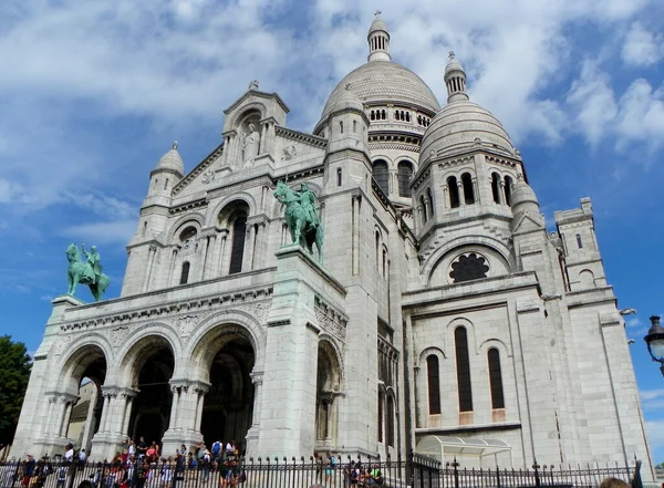 France Paris Rue Chevalier Barre Basilica Sacred Heart Sacre Coeur — Foto de Stock