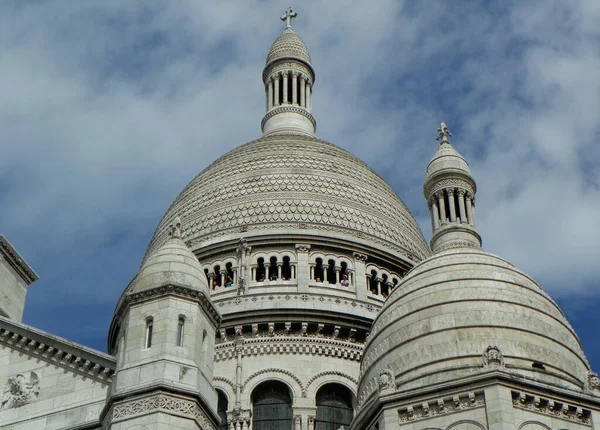 Francia París Rue Chevalier Barre Vista Basílica Del Sagrado Corazón — Foto de Stock