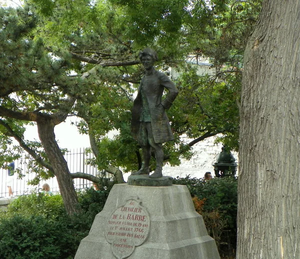 France Paris Square Nadar Statue Chevalier Barre — 图库照片