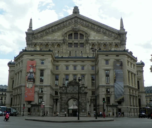 France, Paris, Boulevard Haussmann, Palais Garnier (Opera Garnier), view of the north facade  of the opera house