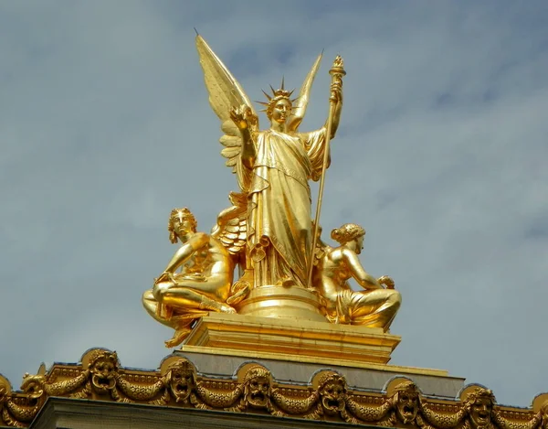 France, Paris, Place de l'Opera, Palais Garnier (Opera Garnier), Poetry roof sculpture