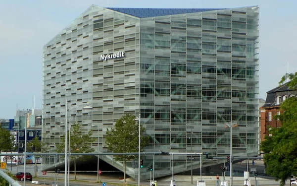 Denmark, Copenhagen, Langebro, Nykredit Bank, view of a bank building