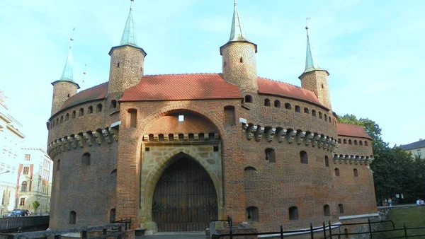 Polonia Cracovia Cracovia Barbican Vista Basztowa Street — Foto Stock