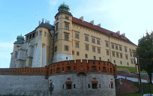 Polonia Cracovia Wawel Veduta Generale Del Palazzo — Foto Stock