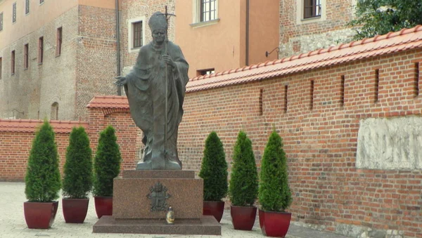 Polen Krakau Wawel Monument Voor Johannes Paulus — Stockfoto