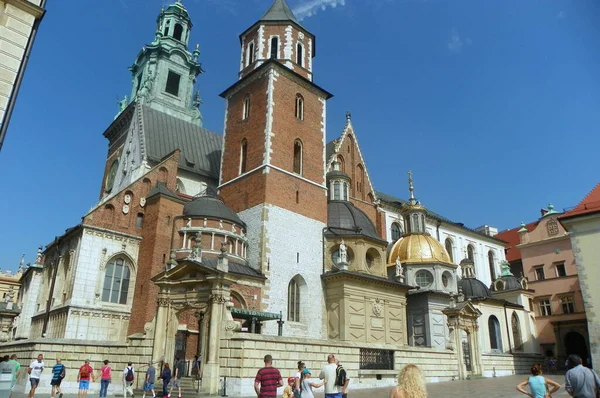 Polska Kraków Wawel Wewnętrzny Dziedziniec Pałacu — Zdjęcie stockowe