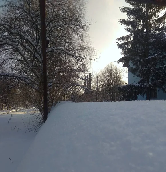 Ucrânia Dolyna Planta Processamento Gás Dia Ensolarado Inverno — Fotografia de Stock