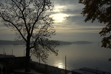 Norveç, Oslo, Oslofyord 'da gün batımı