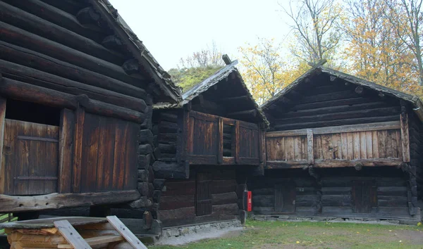 Norvegia Oslo Museo Norvegese Storia Culturale Antiche Abitazioni Vichinghe — Foto Stock