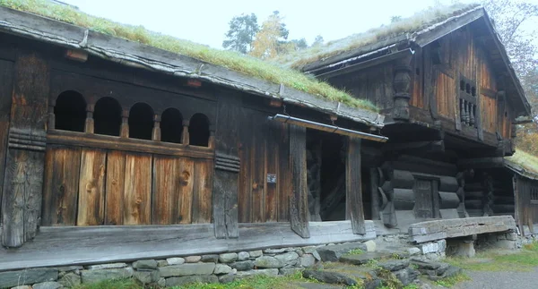Noorwegen Oslo Het Noorse Museum Voor Cultuurgeschiedenis Oude Vikinghuizen — Stockfoto