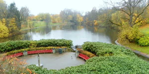Norwegen Oslo Vigeland Sculpture Park Der Teich Und Die Natur — Stockfoto