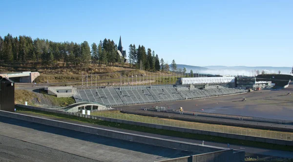 Noruega Oslo Holmenkollen Panorama Estádio Biatlo — Fotografia de Stock