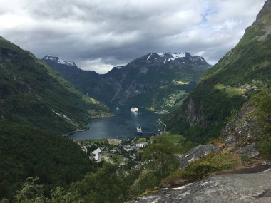 Norveç, Romsdal İlçesi, Geiranger Fjord manzarası