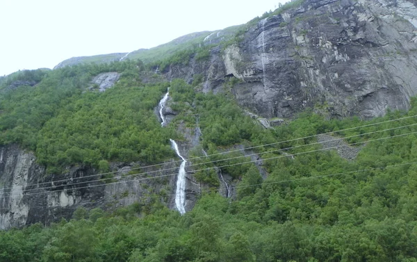 Norvégia More Romsdal Megye Hatalmas Sziklák Vízesések Vad — Stock Fotó