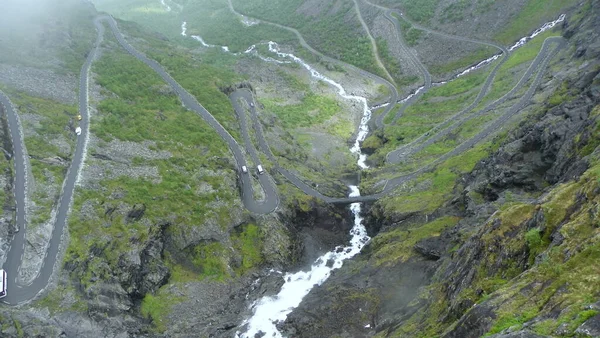 Norvégia More Romsdal Megye Trollstigen Stigfossen Vízesés — Stock Fotó