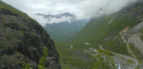 Noruega Mais Romsdal County Trollstigen Vista Serpentina — Fotografia de Stock