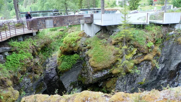 Noruega Mais Romsdal County Cachoeira Gudbrandsjuvet Passeios Visualização Acima Cachoeira — Fotografia de Stock