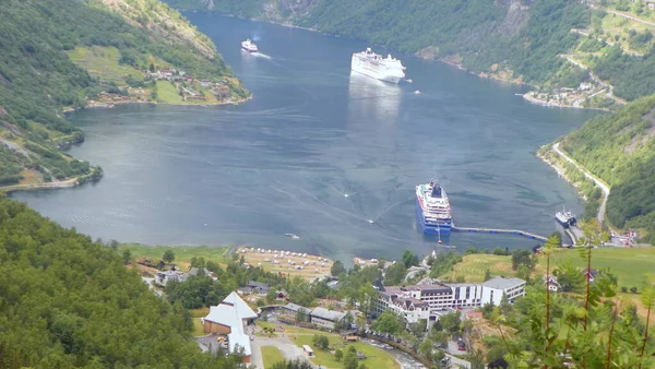 Noruega More Condado Romsdal Geiranger Vista Fiordo —  Fotos de Stock