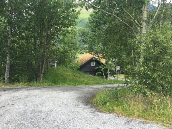 Noruega More Romsdal County Geiranger Fjord Entrada Para Uma Propriedade — Fotografia de Stock