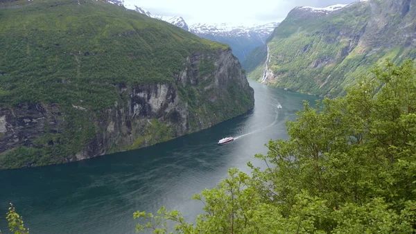 Norwegia More Romsdal County Geiranger Fjord View — Stok Foto