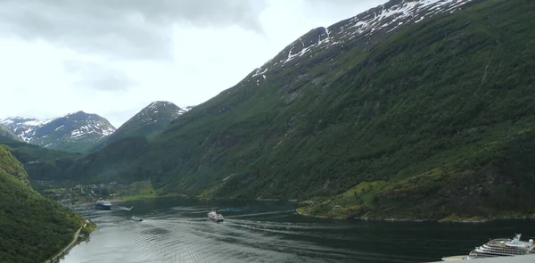 Norwegia More Romsdal County Geiranger Fjord View — Stok Foto