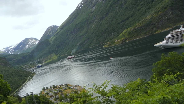 Norvégia More Romsdal Megye Geiranger Fjord Nézet — Stock Fotó