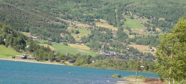 Norway Lillehammer Municipality View Lake Mjosa Nature — 스톡 사진