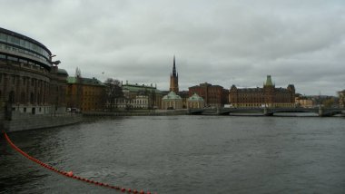 İsveç, Stockholm, Riddarholmen manzarası