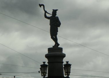 İsveç, Stockholm, Djurgardsbron 'daki Heimdal heykeli