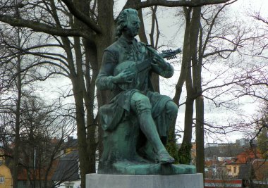 İsveç, Stockholm, Curgarden Adası, Carl Michael Bellman 'ın heykeli